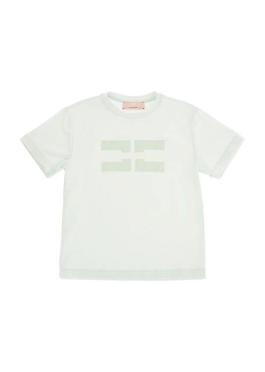 T - SHIRT CON RICAMO E STRASS MENTA ELISABETTA FRANCHI - Angel Luxury