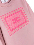 T SHIRT CON RICAMO ROSA FLUO - Angel Luxury