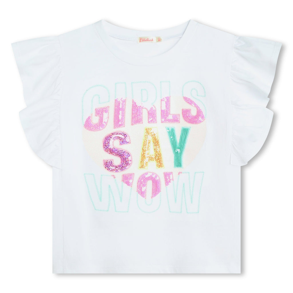 T - SHIRT CON SCRITTA PAILLETTES - Angel Luxury