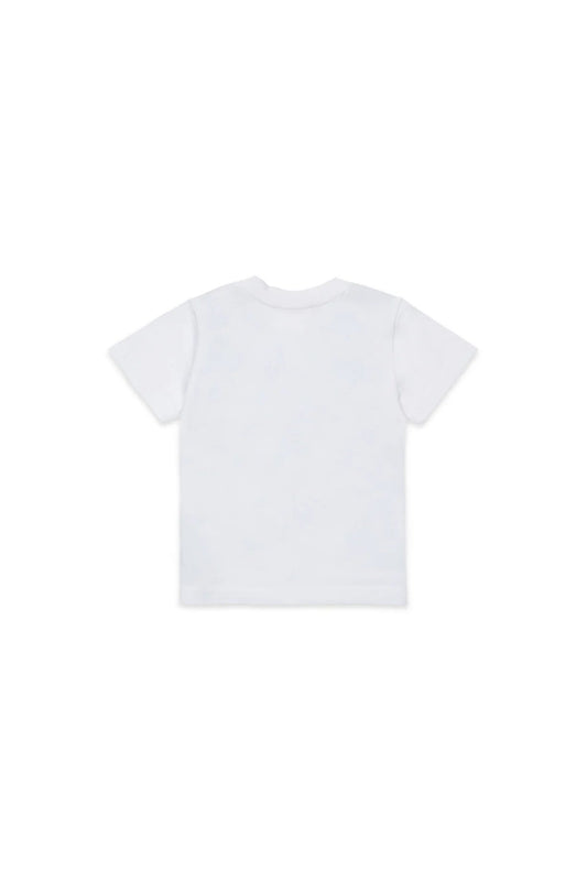 T - SHIRT CON STAMPA EFFETTO GILET DENIM DIESEL - Angel Luxury