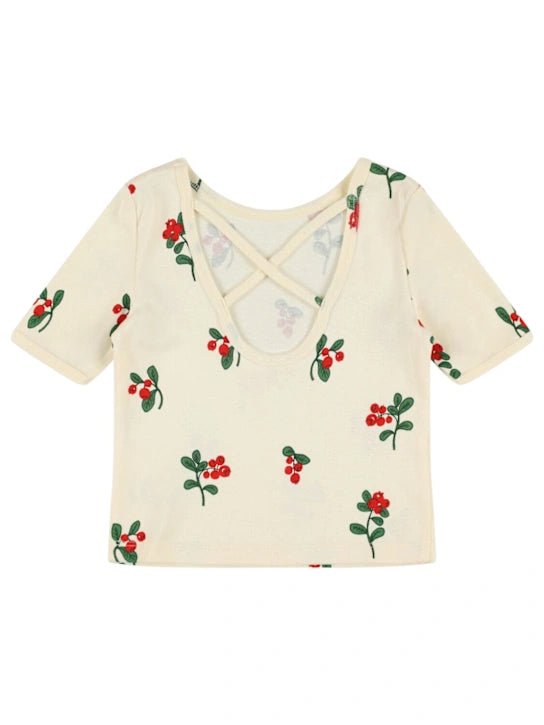 T - SHIRT CON STAMPA FLOREALE MINI RODINI - Angel Luxury