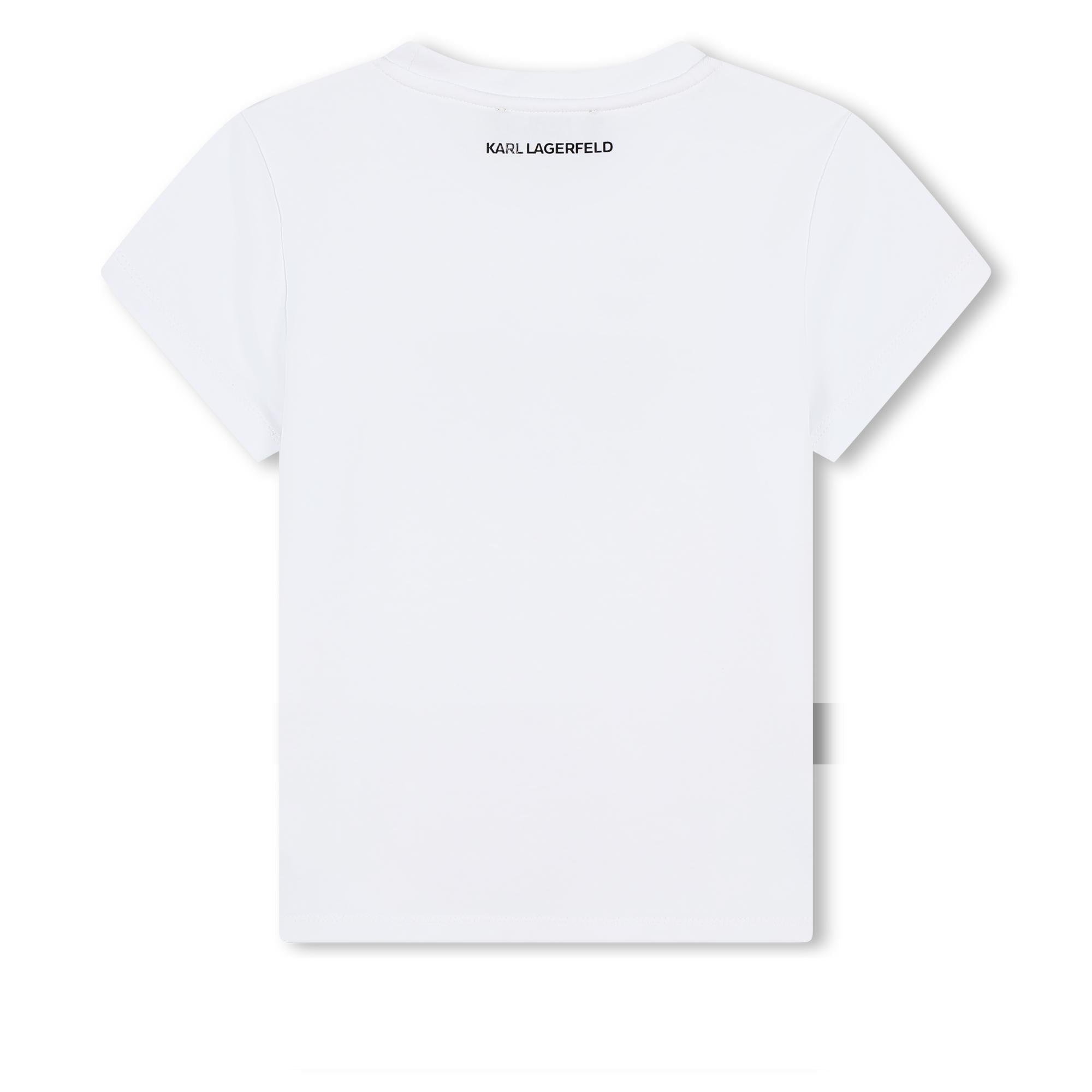 T - SHIRT CON STAMPA OCCHIALI KARL LAGERFELD - Angel Luxury