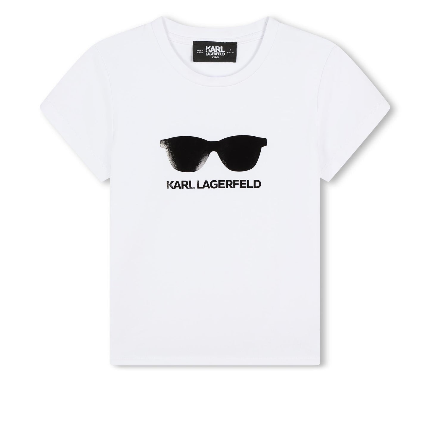 T - SHIRT CON STAMPA OCCHIALI KARL LAGERFELD - Angel Luxury