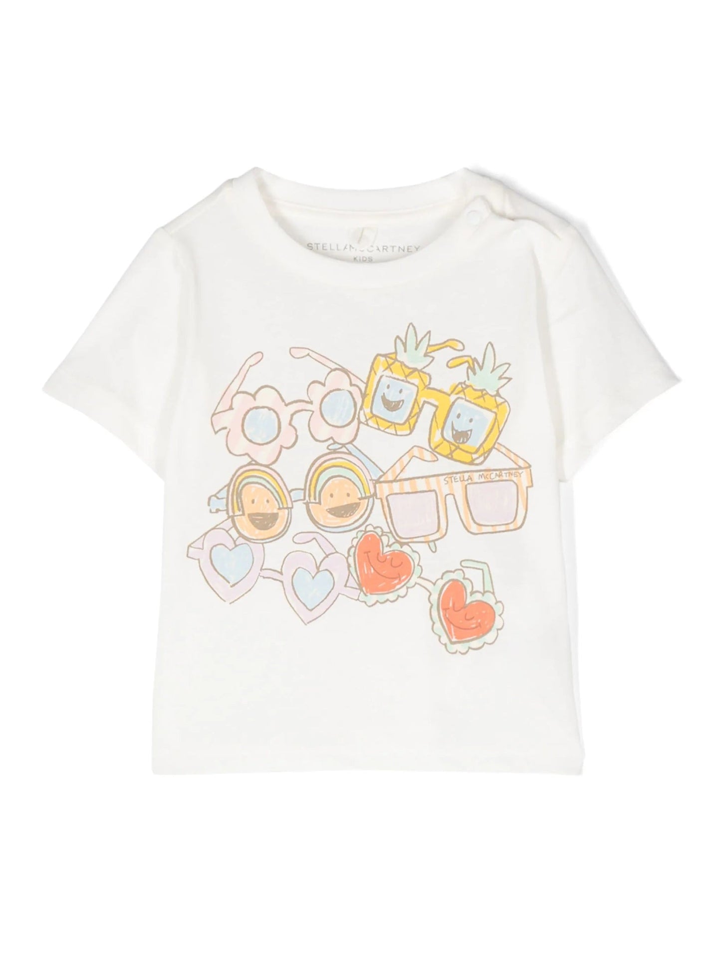T - SHIRT CON STAMPA OCCHIALI STELLA MCCARTNEY - Angel Luxury