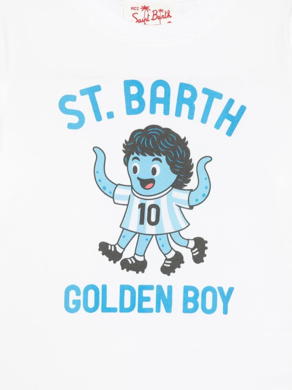 T - SHIRT CON STAMPA POLIPO MARADONA NAPOLI MC2 SAINT BARTH - Angel Luxury