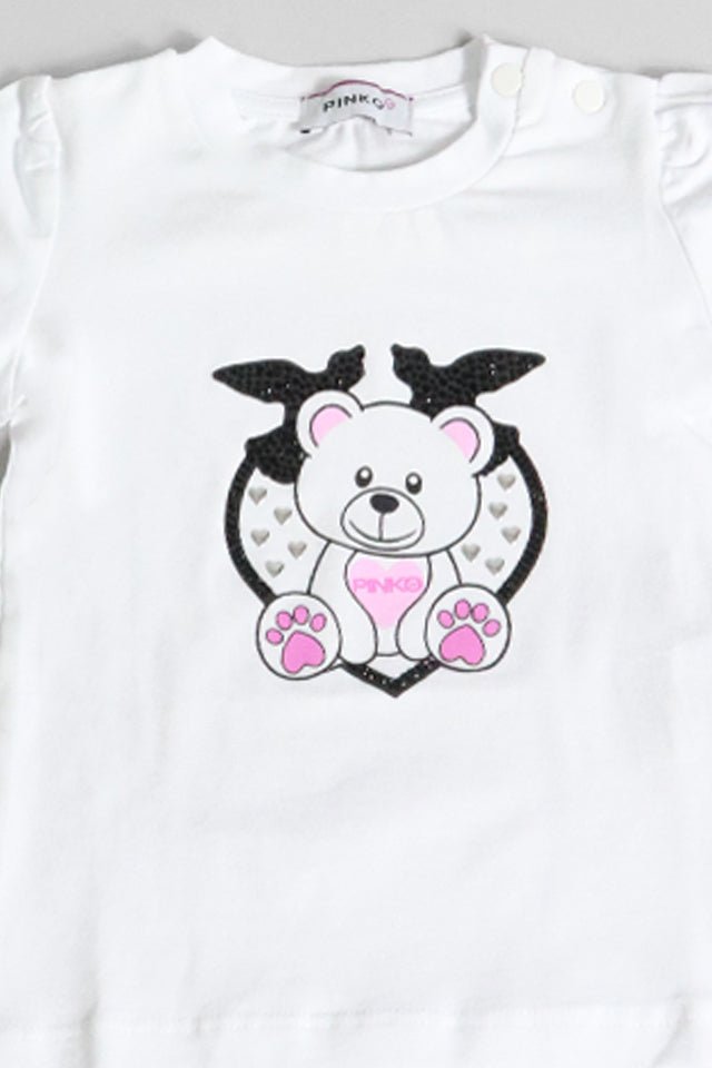 T-shirt con teddy Pinko bianca - Angel Luxury
