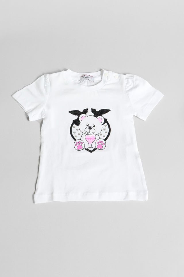 T-shirt con teddy Pinko bianca - Angel Luxury