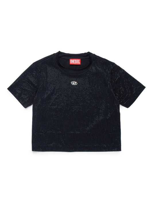 T - SHIRT CROP CON BORCHIE DIESEL - Angel Luxury
