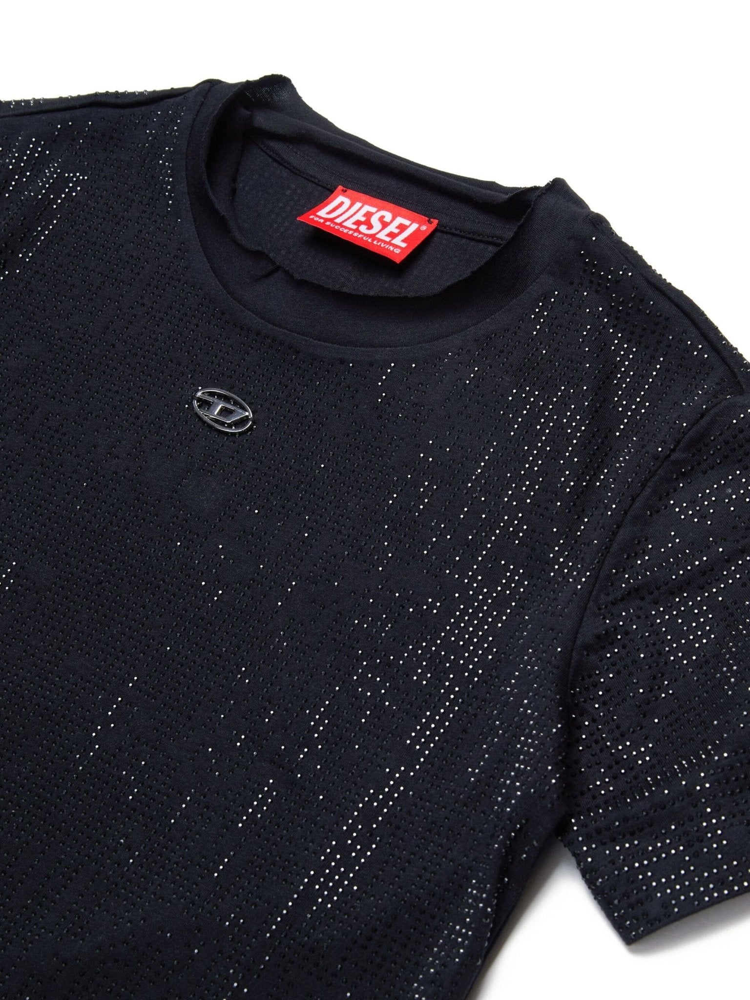 T - SHIRT CROP CON BORCHIE DIESEL - Angel Luxury