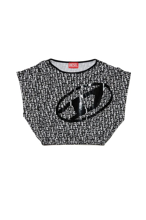 T - SHIRT CROPPED ALLOVER MONOGRAM DIESEL - Angel Luxury