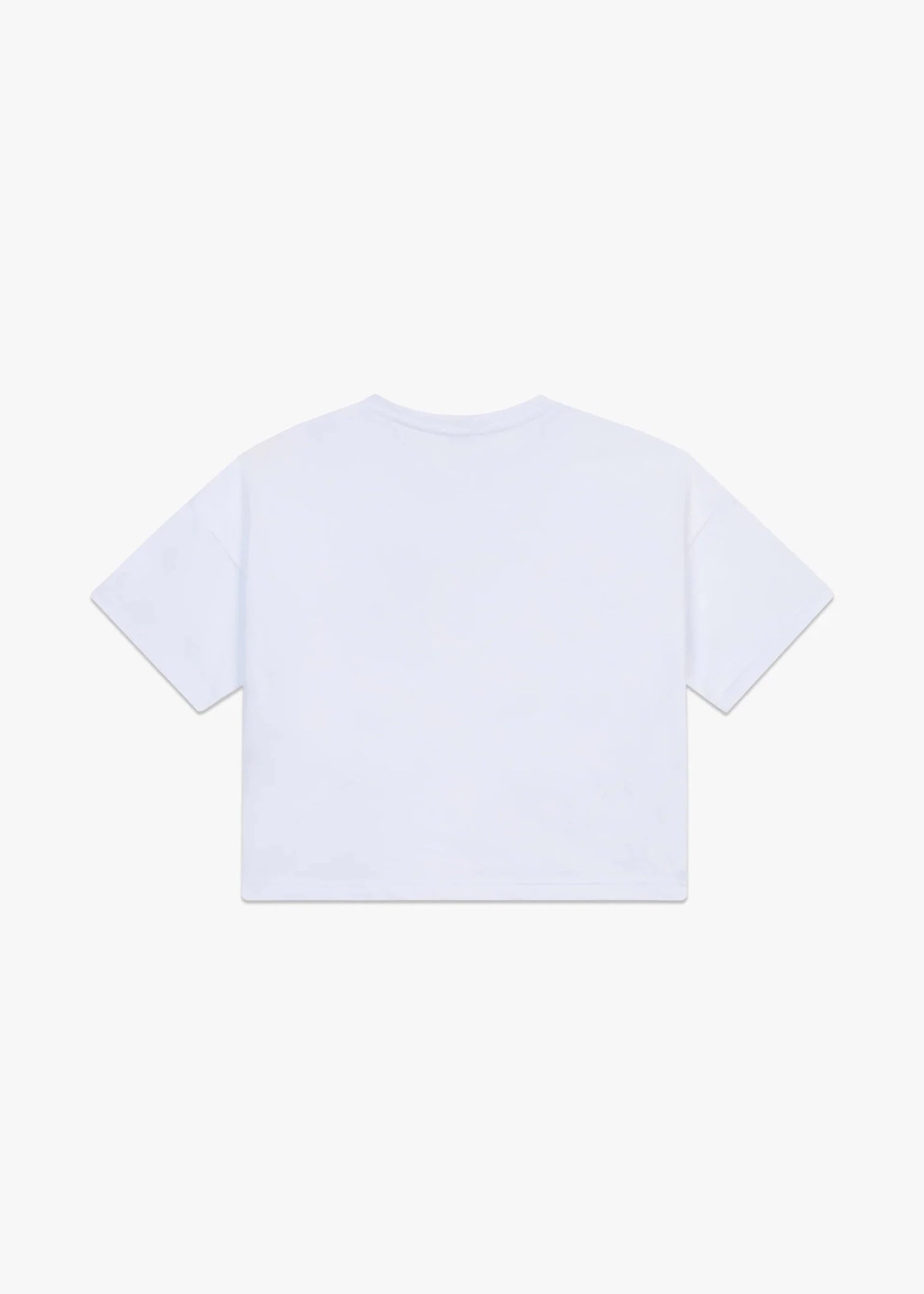 T - SHIRT CROPPED BIANCA CON LOGO ROSA GCDS - Angel Luxury