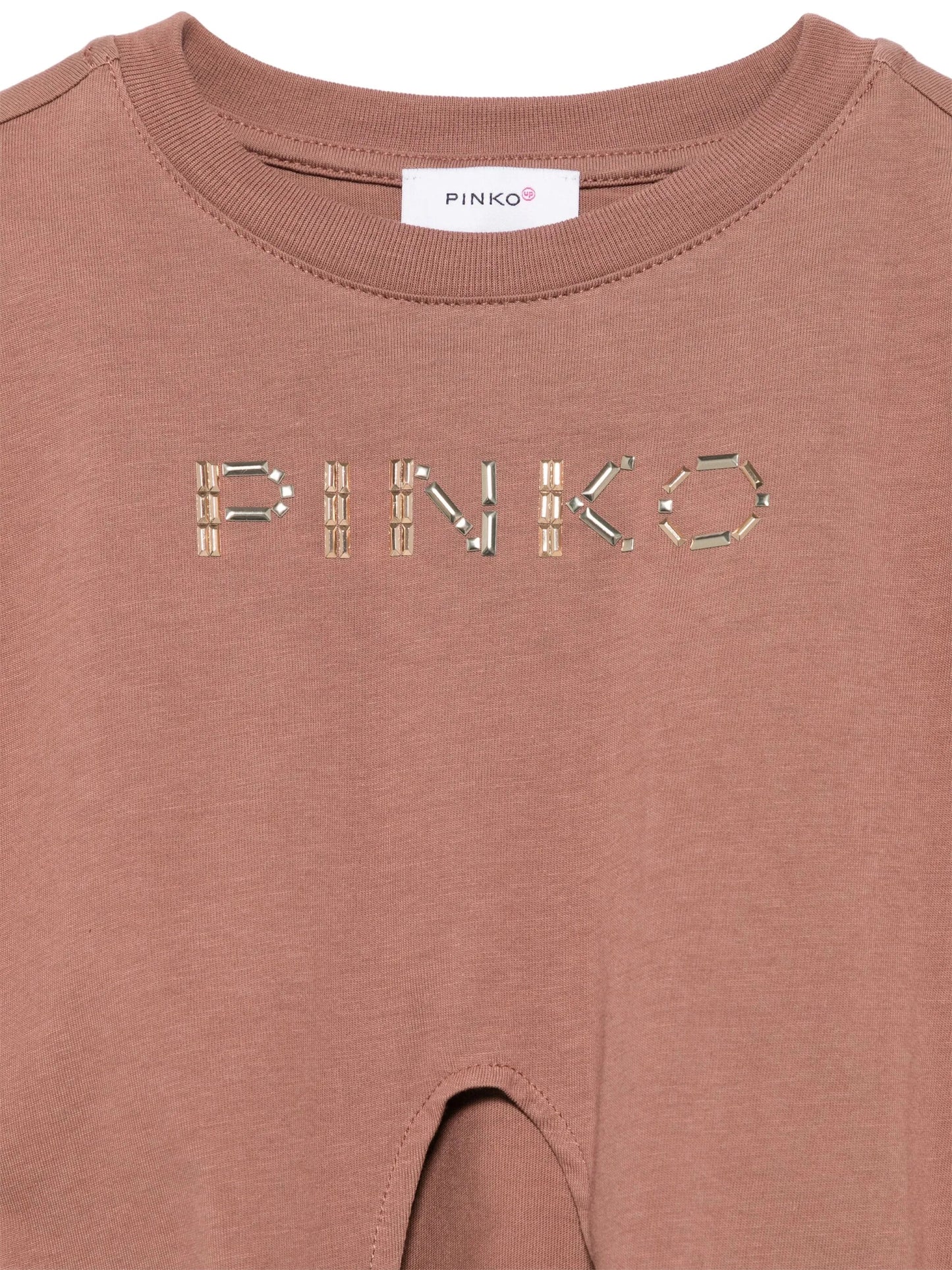 T - SHIRT CROPPED CON NODO TERRA PINKO - Angel Luxury