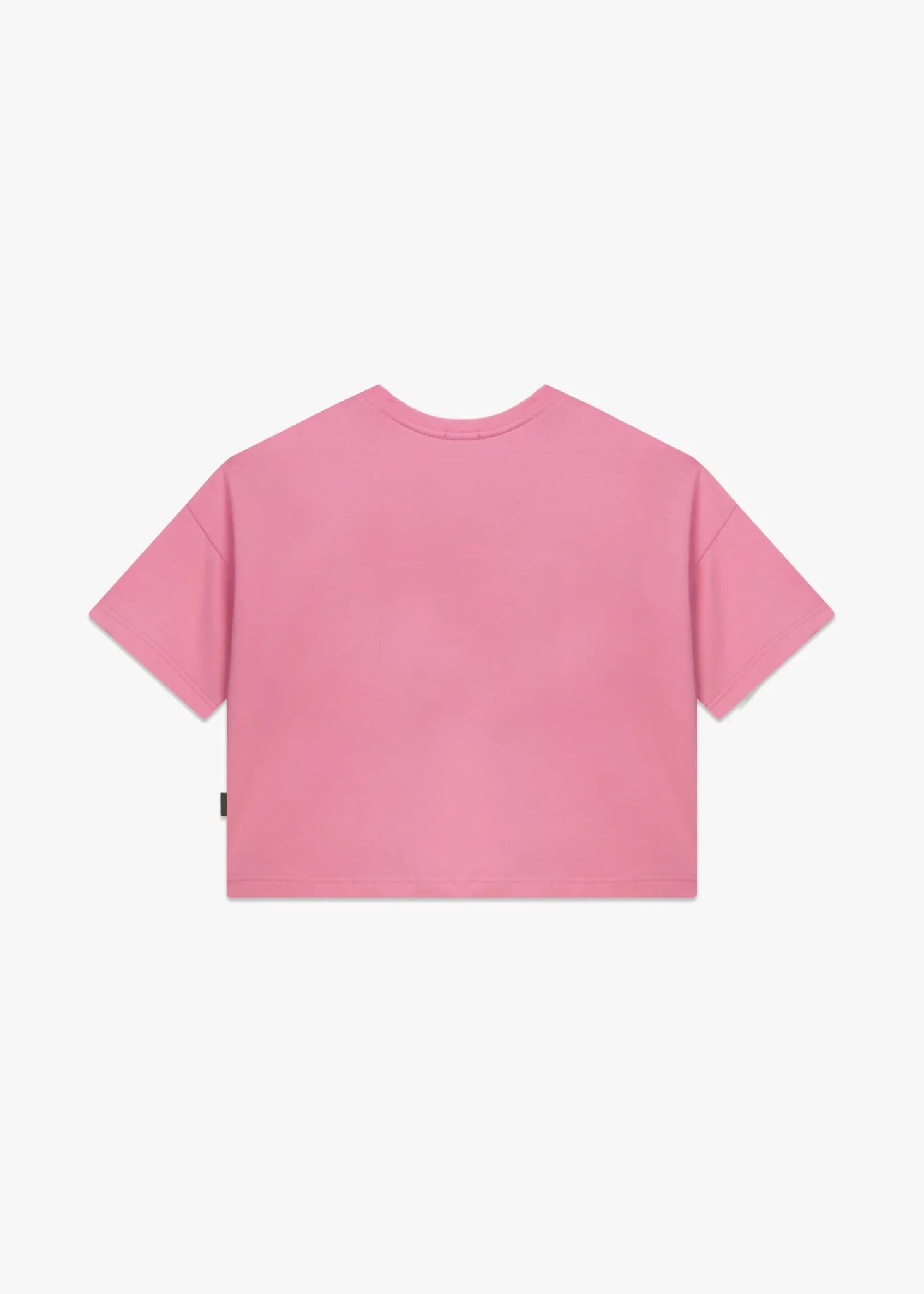 T - SHIRT CROPPED ROSA CON LOGO VERDE GCDS - Angel Luxury