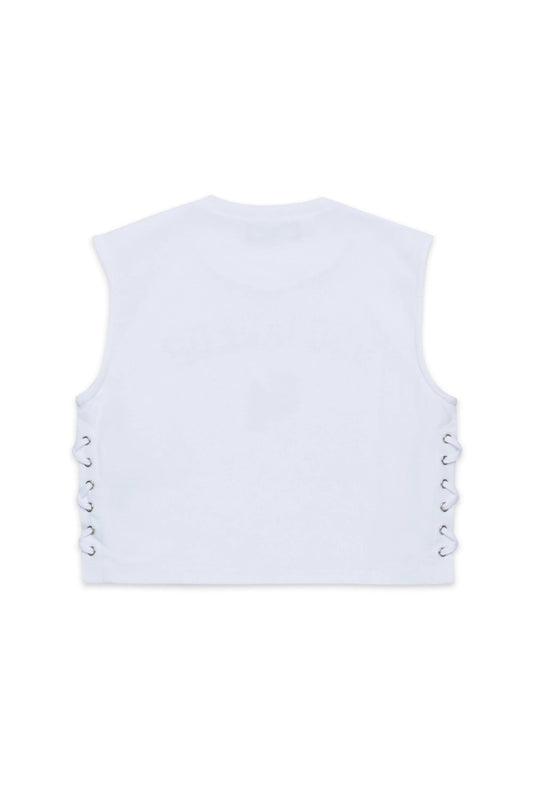 T - SHIRT CROPPED SMANICATA CON LOGO DSQUARED2 - Angel Luxury