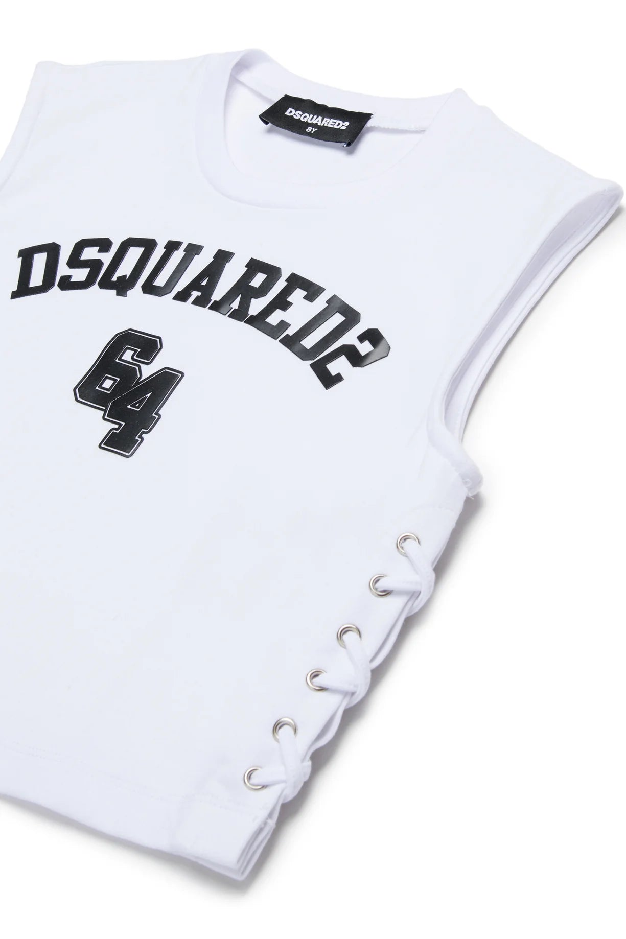 T - SHIRT CROPPED SMANICATA CON LOGO DSQUARED2 - Angel Luxury