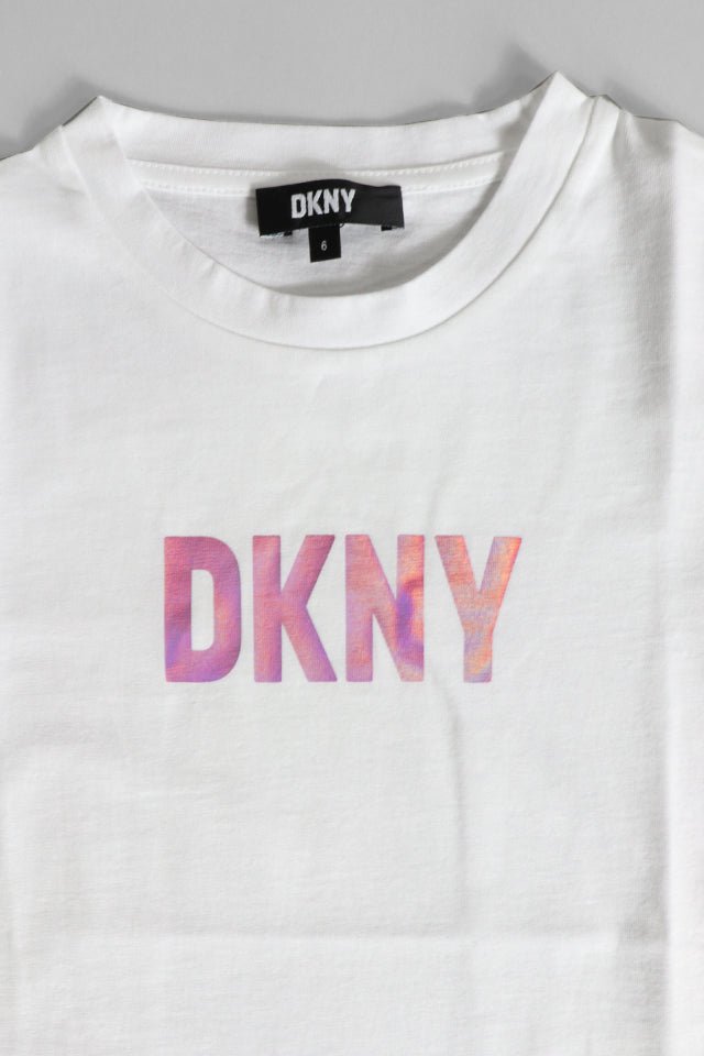 T-shirt DKNY bianca e rosa - Angel Luxury