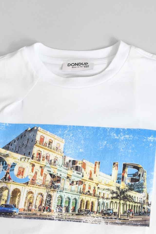 T-shirt Dondup bianca con stampa - Angel Luxury