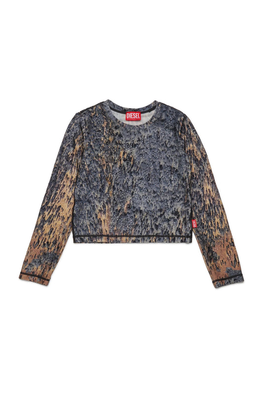 T - SHIRT ELASTICIZZATA MANICHE LUNGHE DIESEL - Angel Luxury