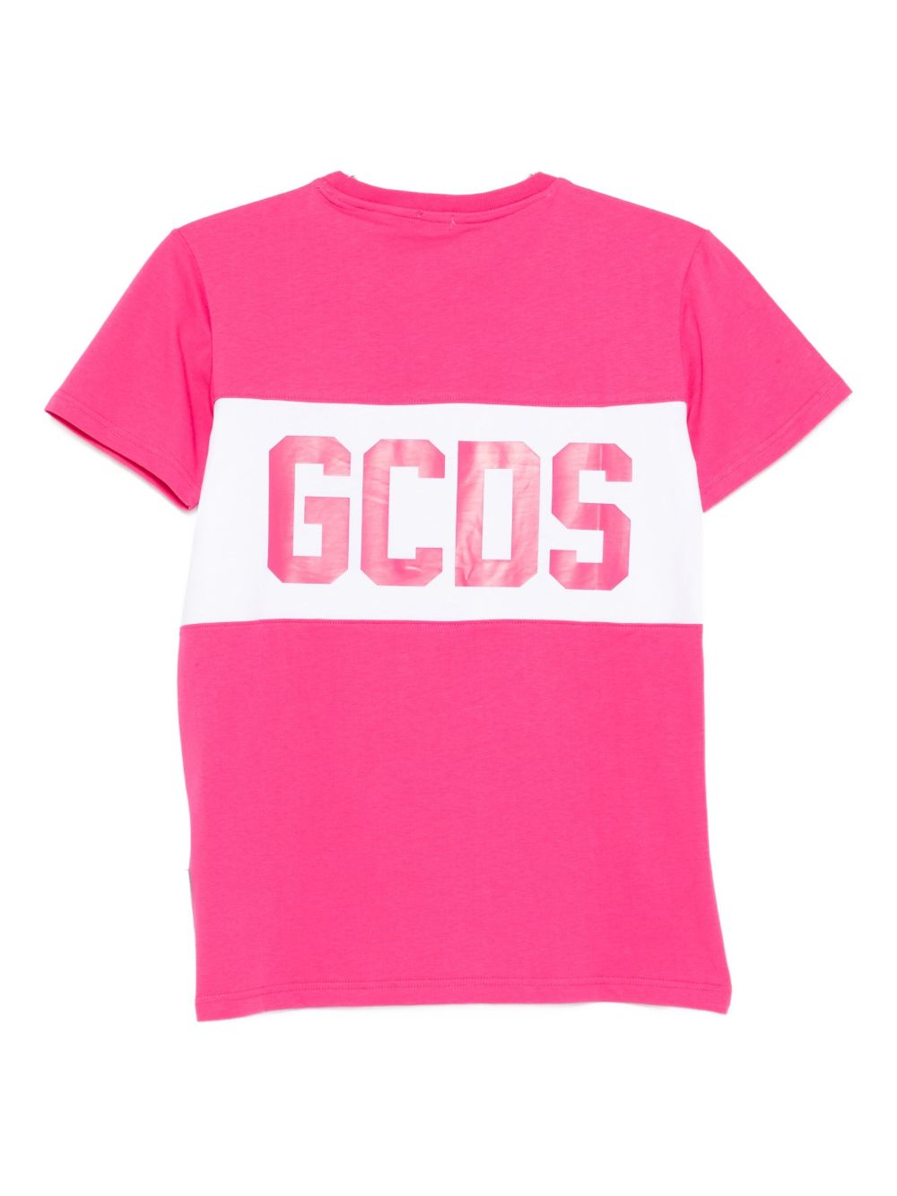 T - SHIRT FUCSIA CON LOGO GCDS - Angel Luxury