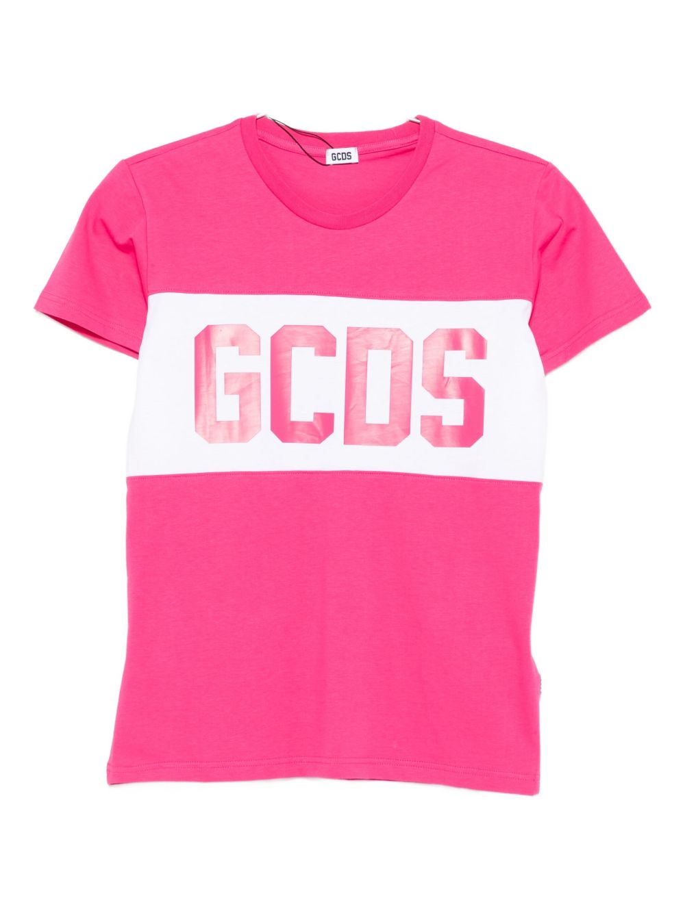 T - SHIRT FUCSIA CON LOGO GCDS - Angel Luxury