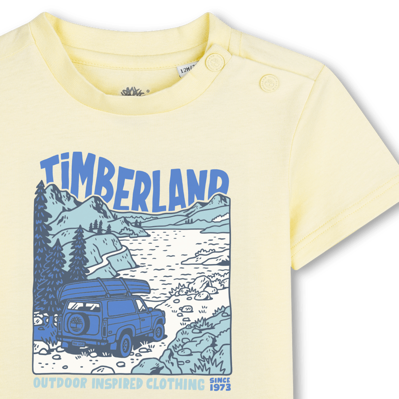T - SHIRT GIALLA CON LOGO BLU TIMBERLAND - Angel Luxury