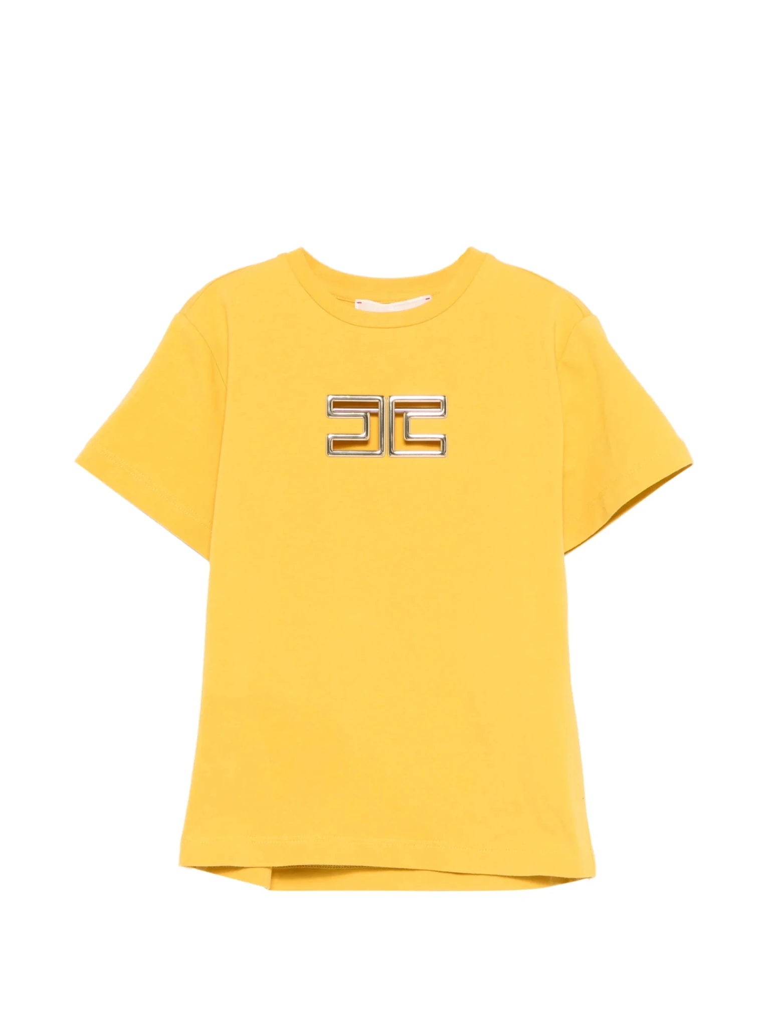 T - SHIRT GIALLA CON LOGO IN ORO ELISABETTA FRANCHI - Angel Luxury