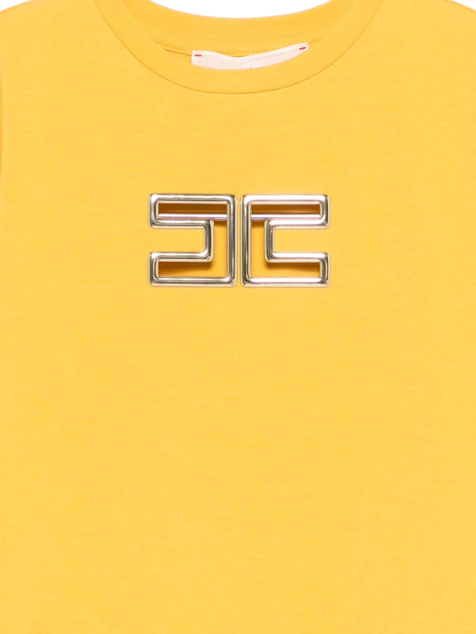 T - SHIRT GIALLA CON LOGO IN ORO ELISABETTA FRANCHI - Angel Luxury