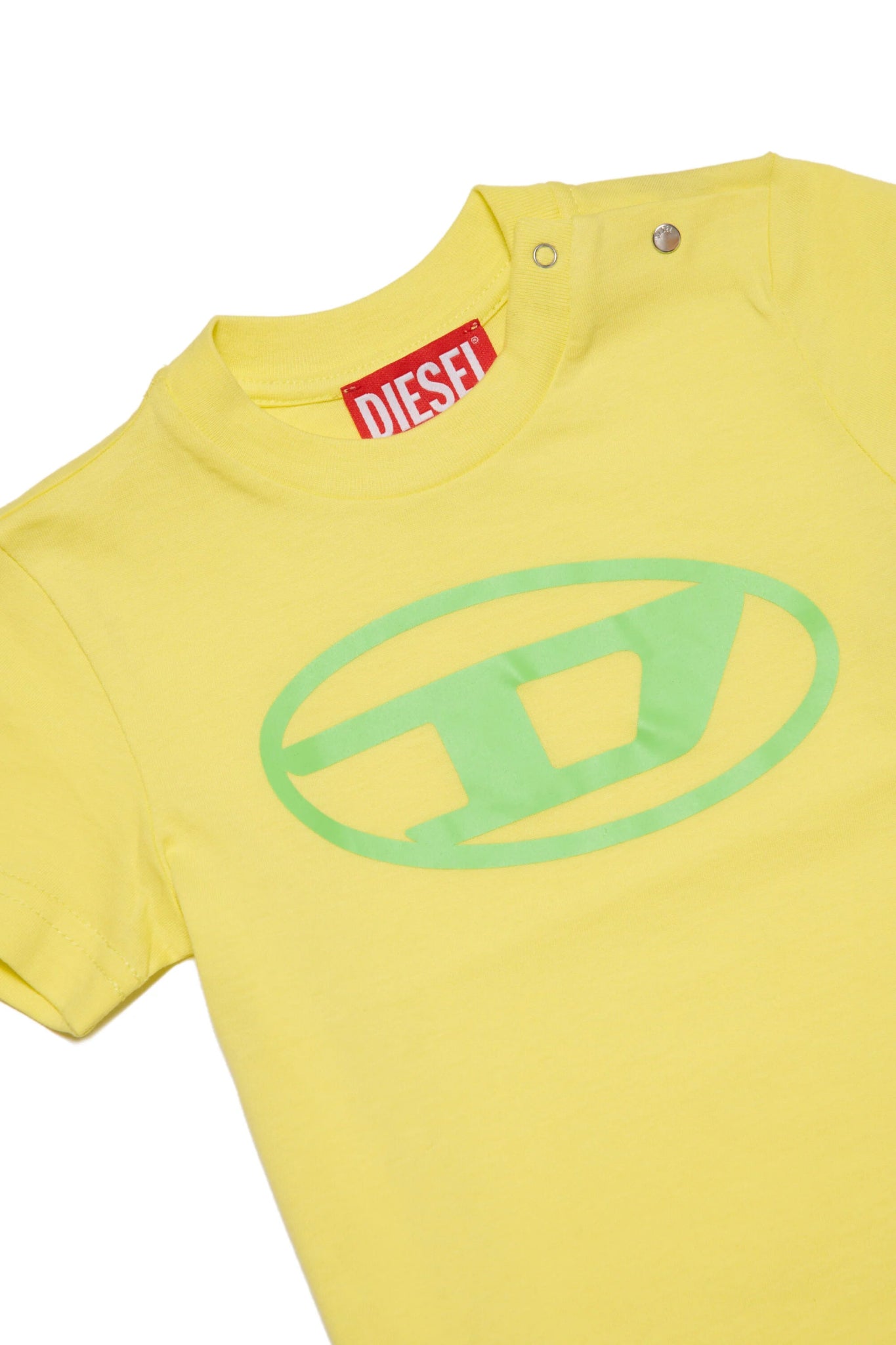 T - SHIRT GIALLA CON LOGO VERDE DIESEL - Angel Luxury