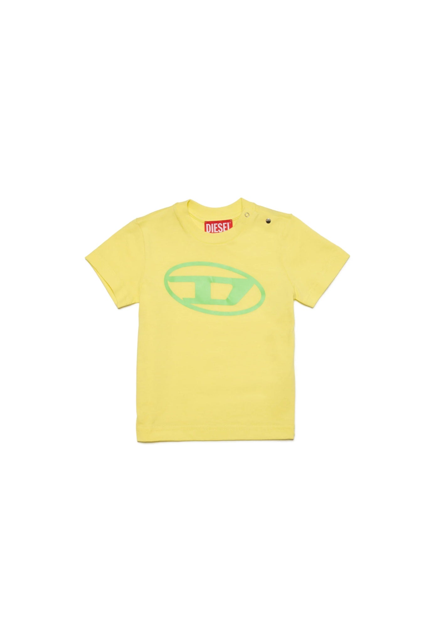 T - SHIRT GIALLA CON LOGO VERDE DIESEL - Angel Luxury