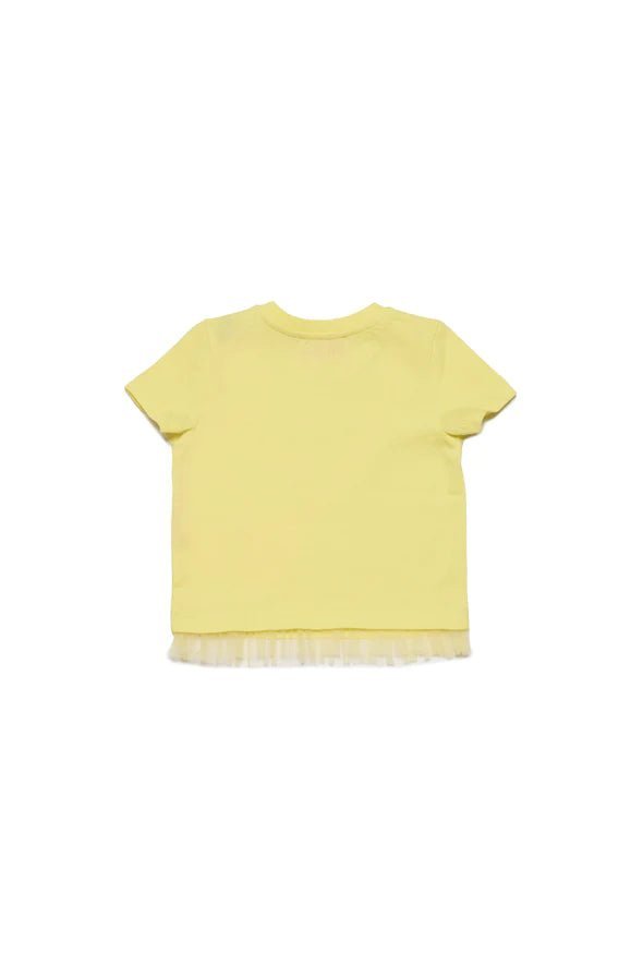 T - SHIRT GIALLA CON STAMPA A BORSA DIESEL - Angel Luxury