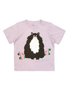 T - SHIRT LILLA CON GATTO NERO STELLA MCCARTNEY - Angel Luxury