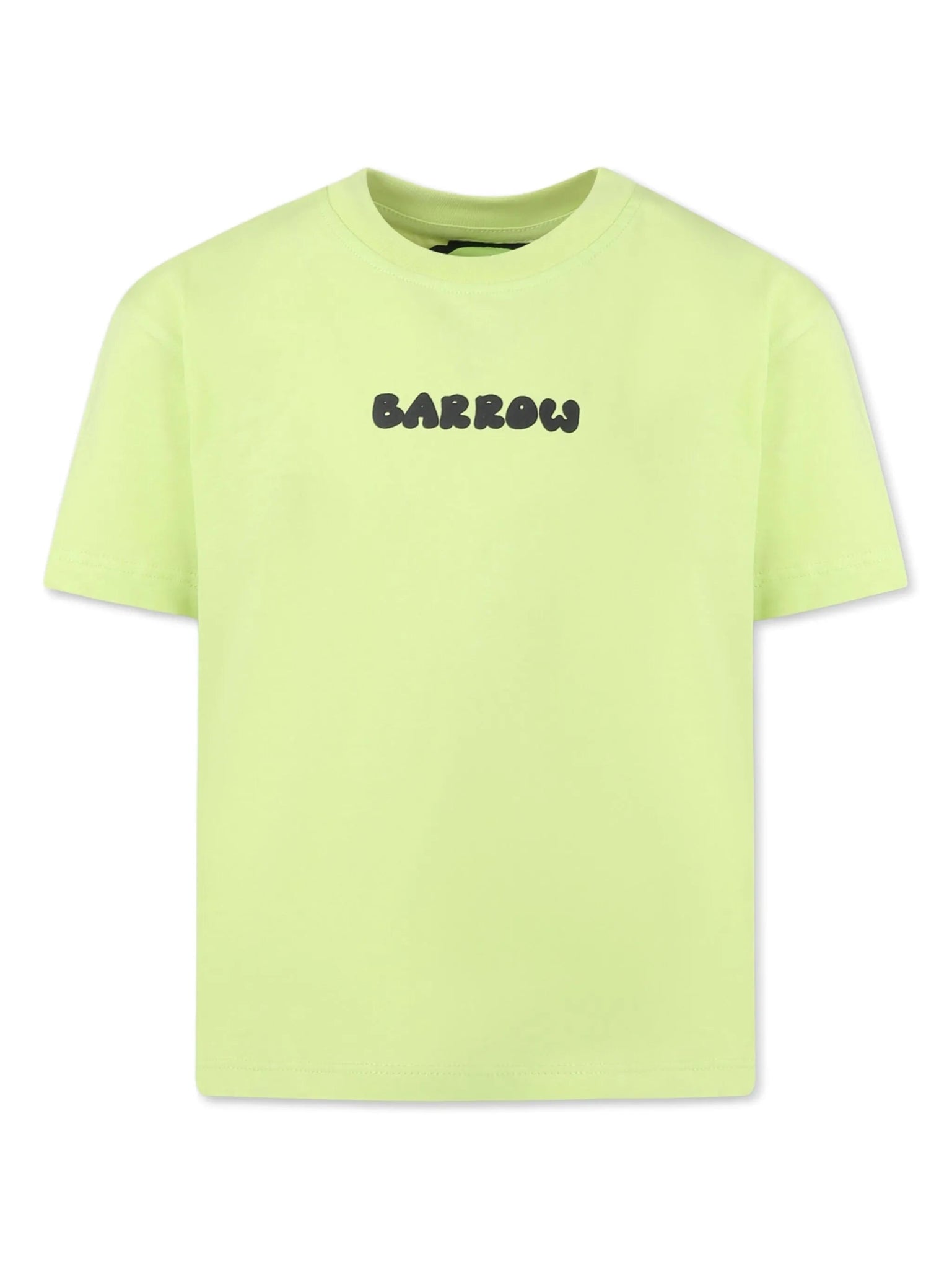 T - SHIRT LIME CON FANTASIA SUL RETRO LOGO BARROW - Angel Luxury