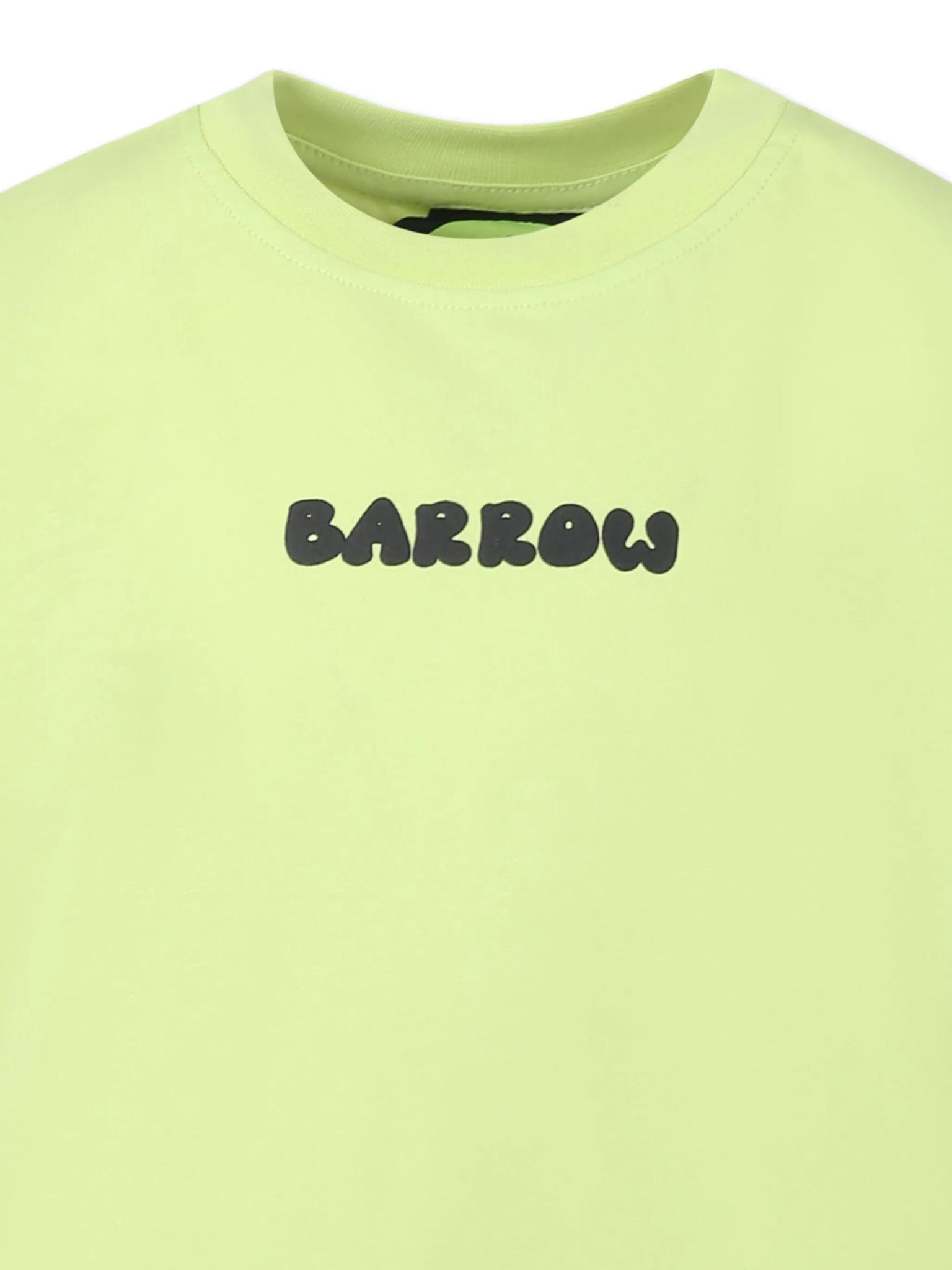 T - SHIRT LIME CON FANTASIA SUL RETRO LOGO BARROW - Angel Luxury