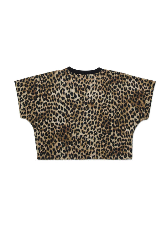 T - SHIRT MACULATA CON LOGO GOMMATO NERO N21 - Angel Luxury