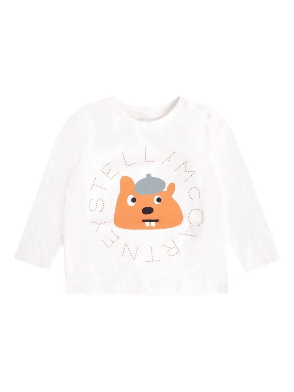 T - SHIRT MANICA LUNGA BIANCA CON ORSO STELLA MCCARTNEY - Angel Luxury