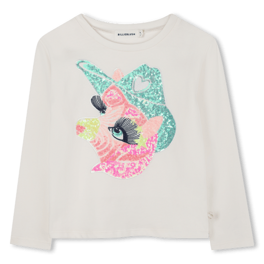T - SHIRT MANICA LUNGA CON FANTASIA IN PAILLETTES BILLIEBLUSH - Angel Luxury