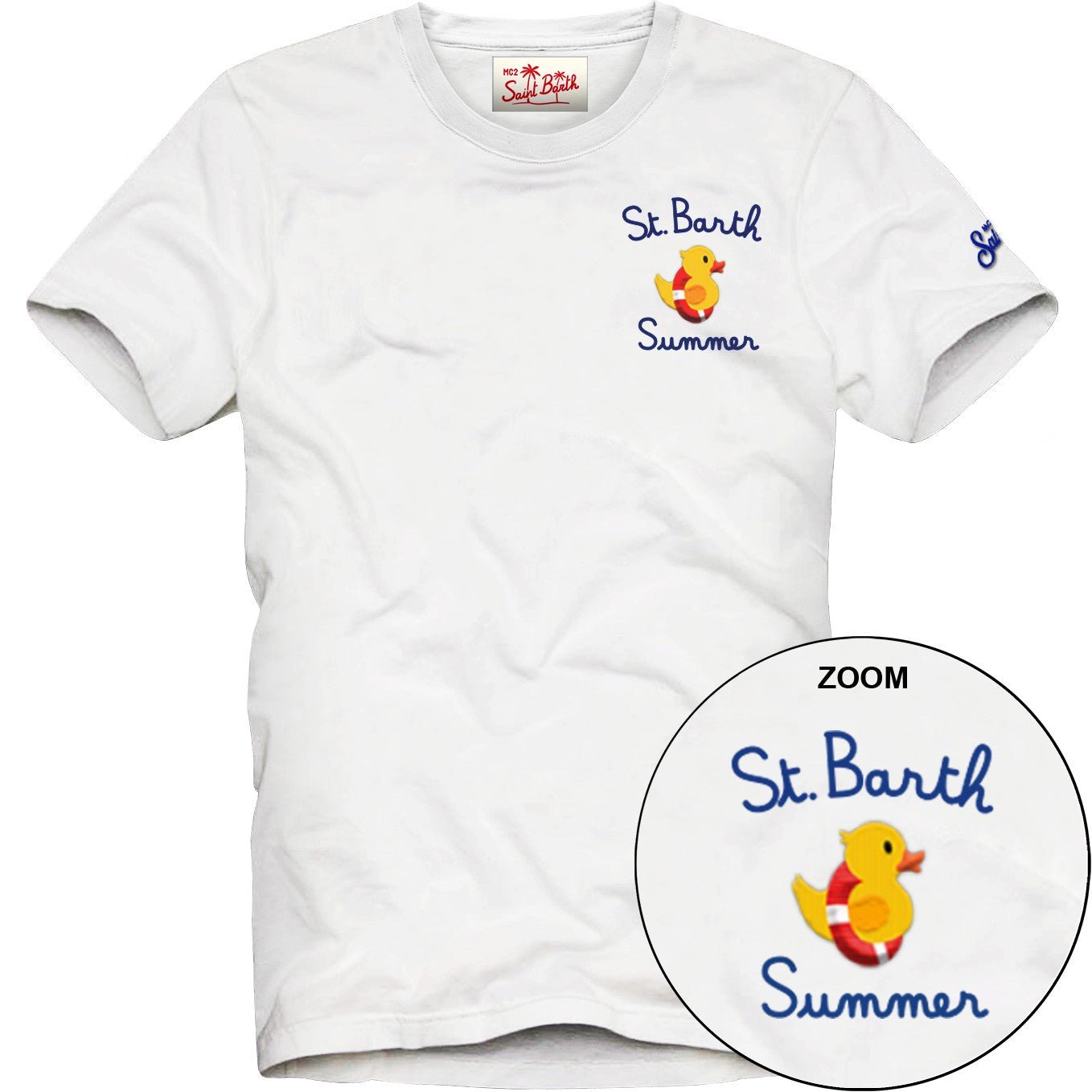 T - SHIRT MC2 SAINT BARTH BIANCA CON LOGO - Angel Luxury