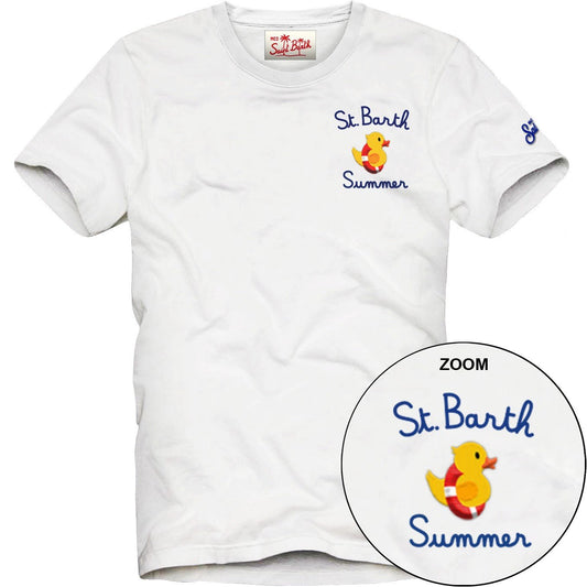 T - SHIRT MC2 SAINT BARTH BIANCA CON LOGO - Angel Luxury