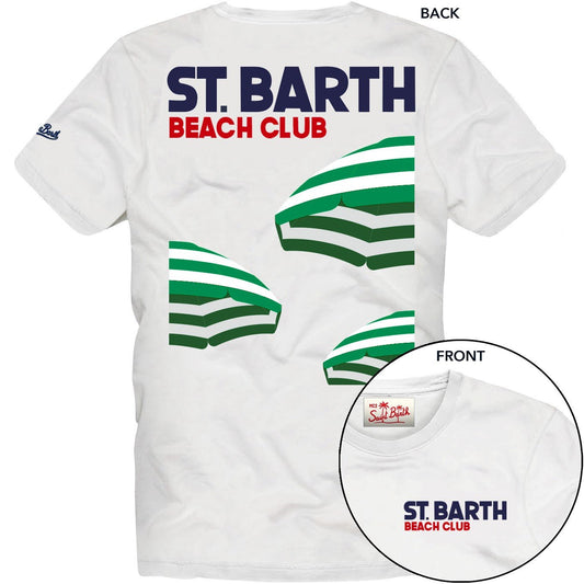 T - SHIRT MC2 SAINT BARTH BIANCA CON STAMPA SUL RETRO - Angel Luxury