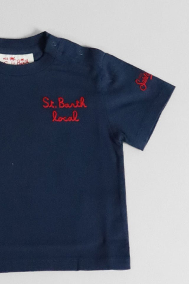T-shirt Mc2 Saint Barth blu - Angel Luxury