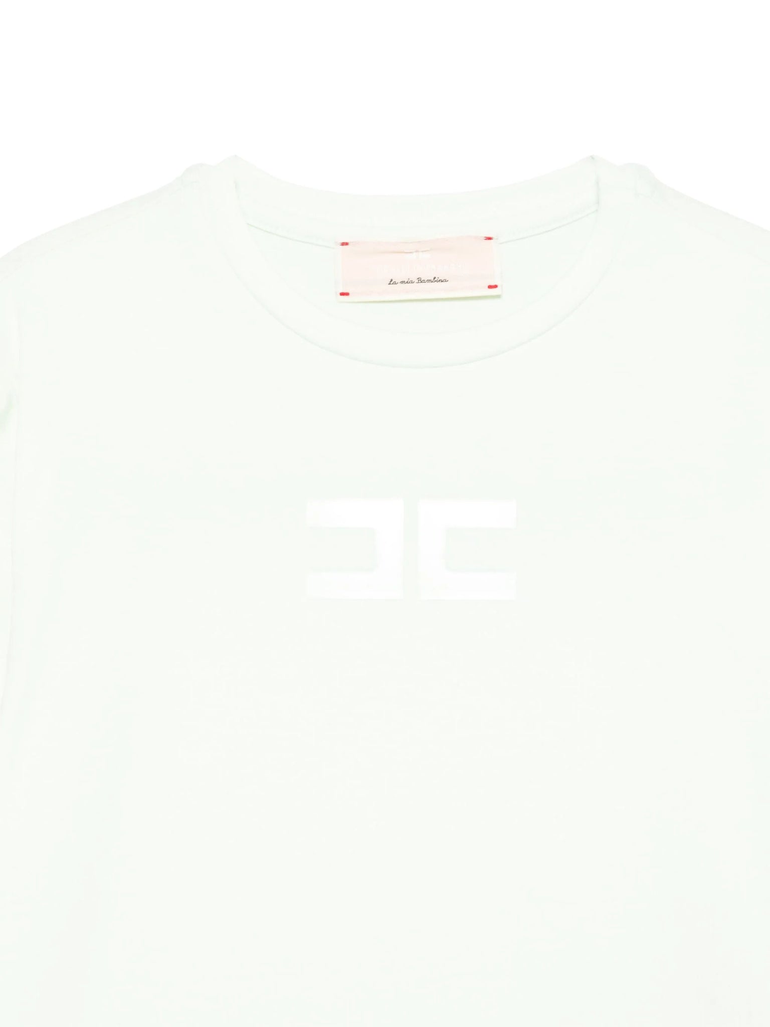 T - SHIRT MENTA CON LOGO IN GOMMA ELISABETTA FRANCHI - Angel Luxury