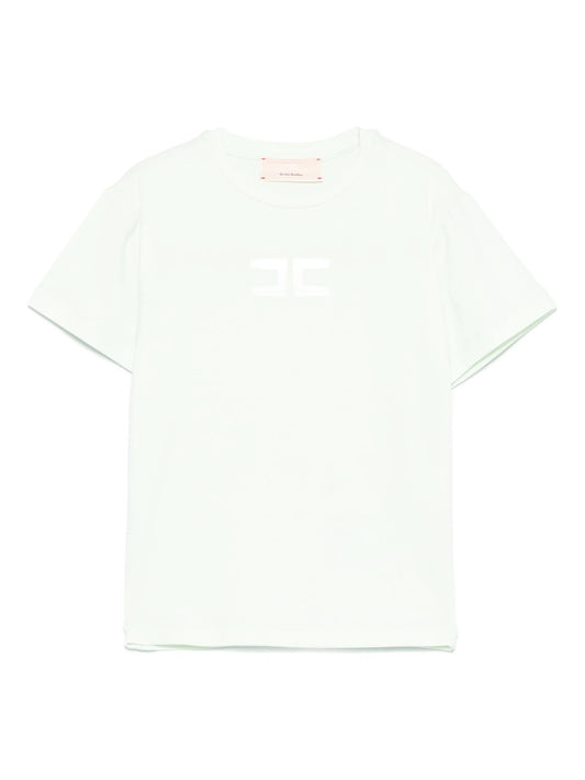 T - SHIRT MENTA CON LOGO IN GOMMA ELISABETTA FRANCHI - Angel Luxury
