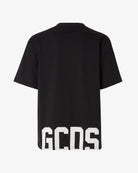 T - SHIRT NERA CON LOGO BIANCA GCDS - Angel Luxury
