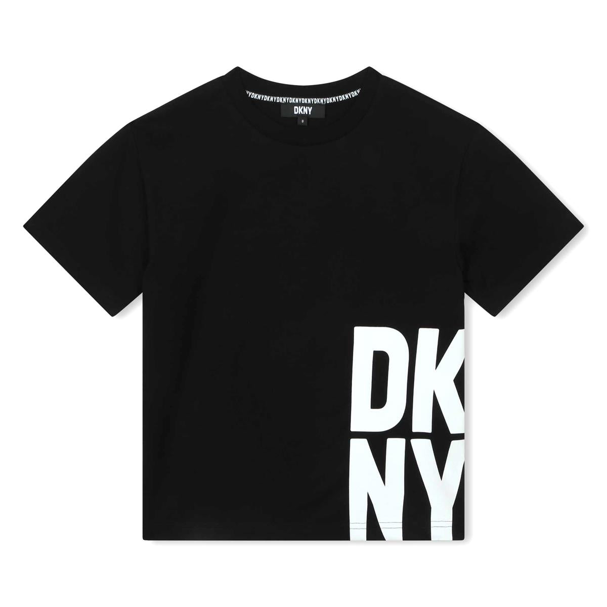 T - SHIRT NERA CON LOGO BIANCO DKNY - Angel Luxury