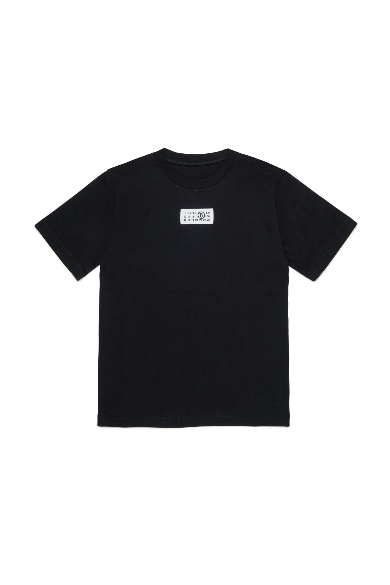 T - SHIRT NERA CON LOGO BIANCO MAISON MARGIELA - Angel Luxury