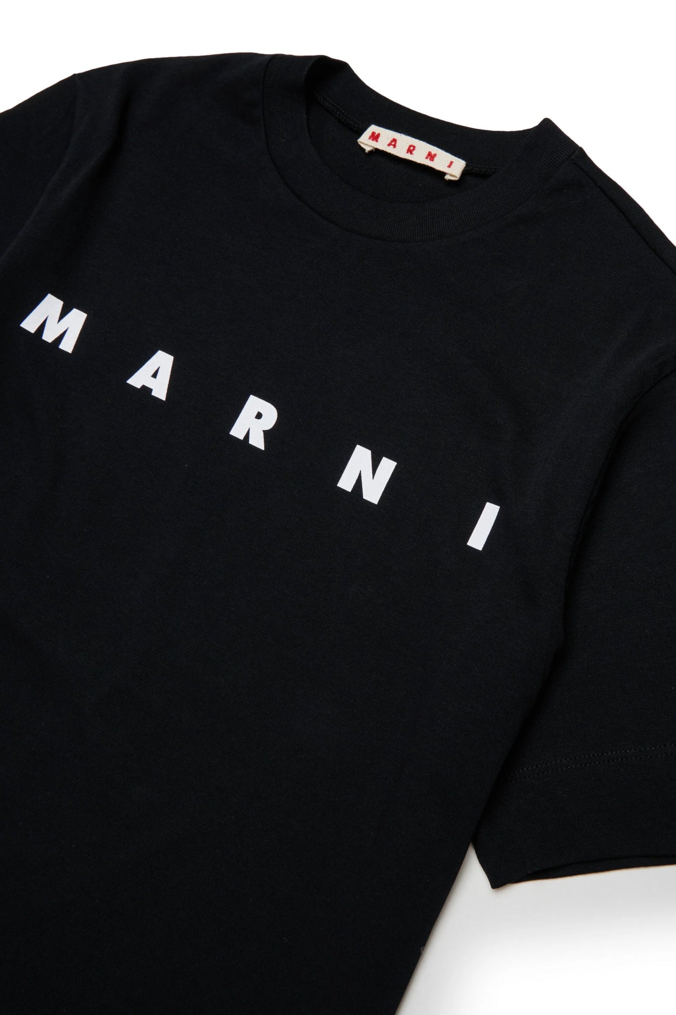 T - SHIRT NERA CON LOGO BIANCO MARNI - Angel Luxury