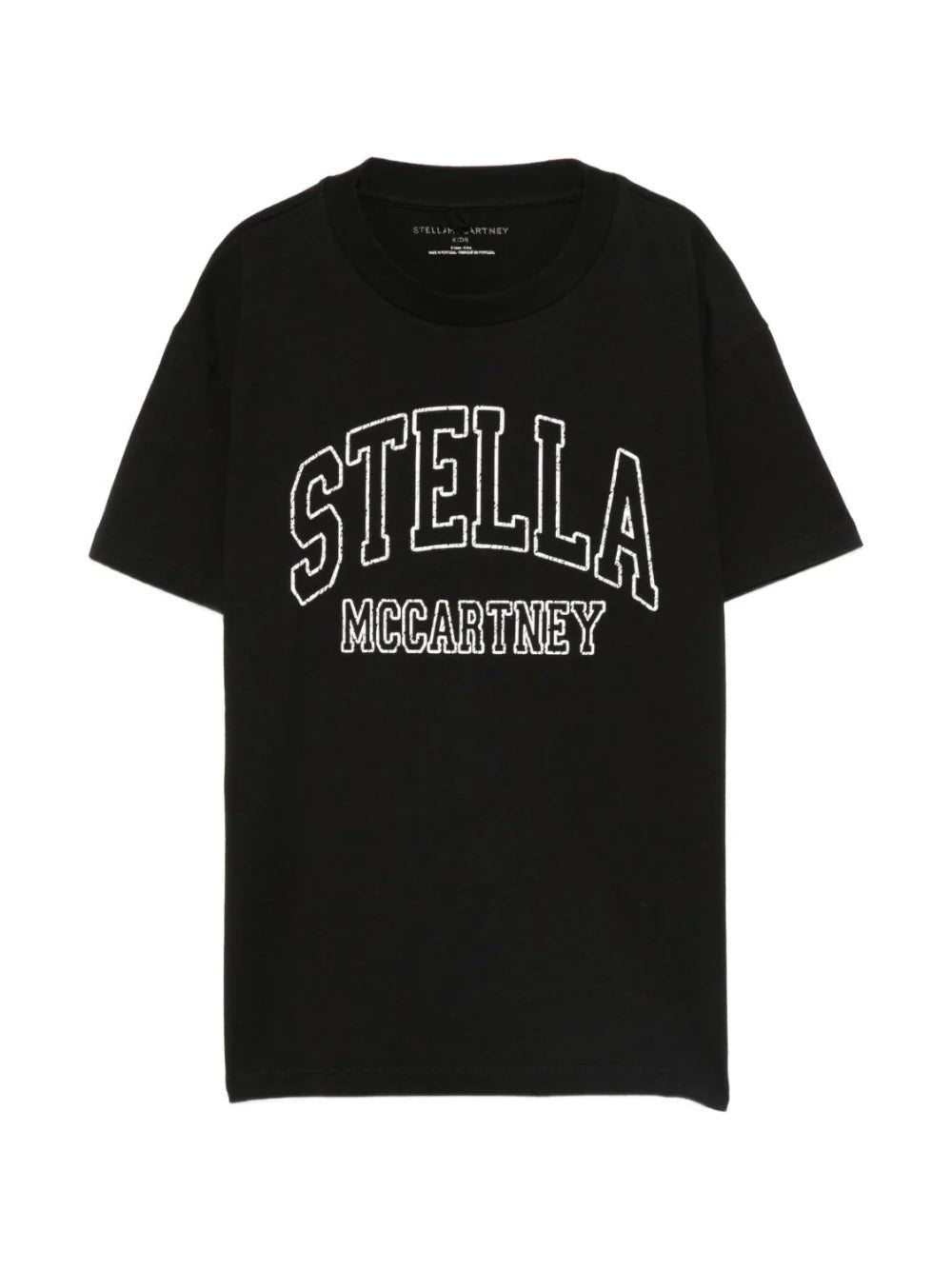 T - SHIRT NERA CON LOGO BIANCO STELLA MCCARTNEY - Angel Luxury