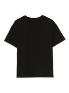 T - SHIRT NERA CON LOGO BRILLANTINATO GCDS - Angel Luxury