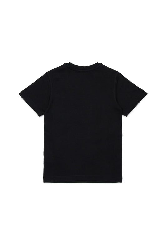 T - SHIRT NERA CON LOGO CORVISO BIANCO DIESEL - Angel Luxury