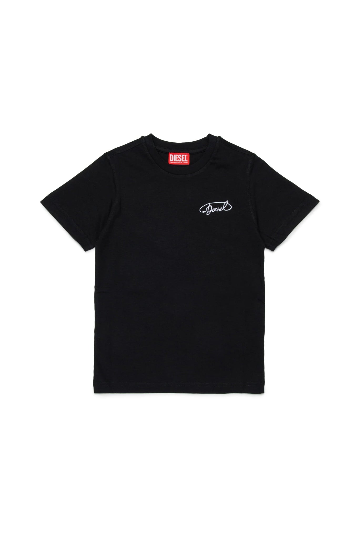 T - SHIRT NERA CON LOGO CORVISO BIANCO DIESEL - Angel Luxury